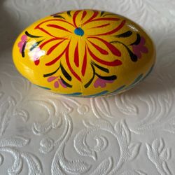 Wooden Easter Egg With two Hidden Eggs