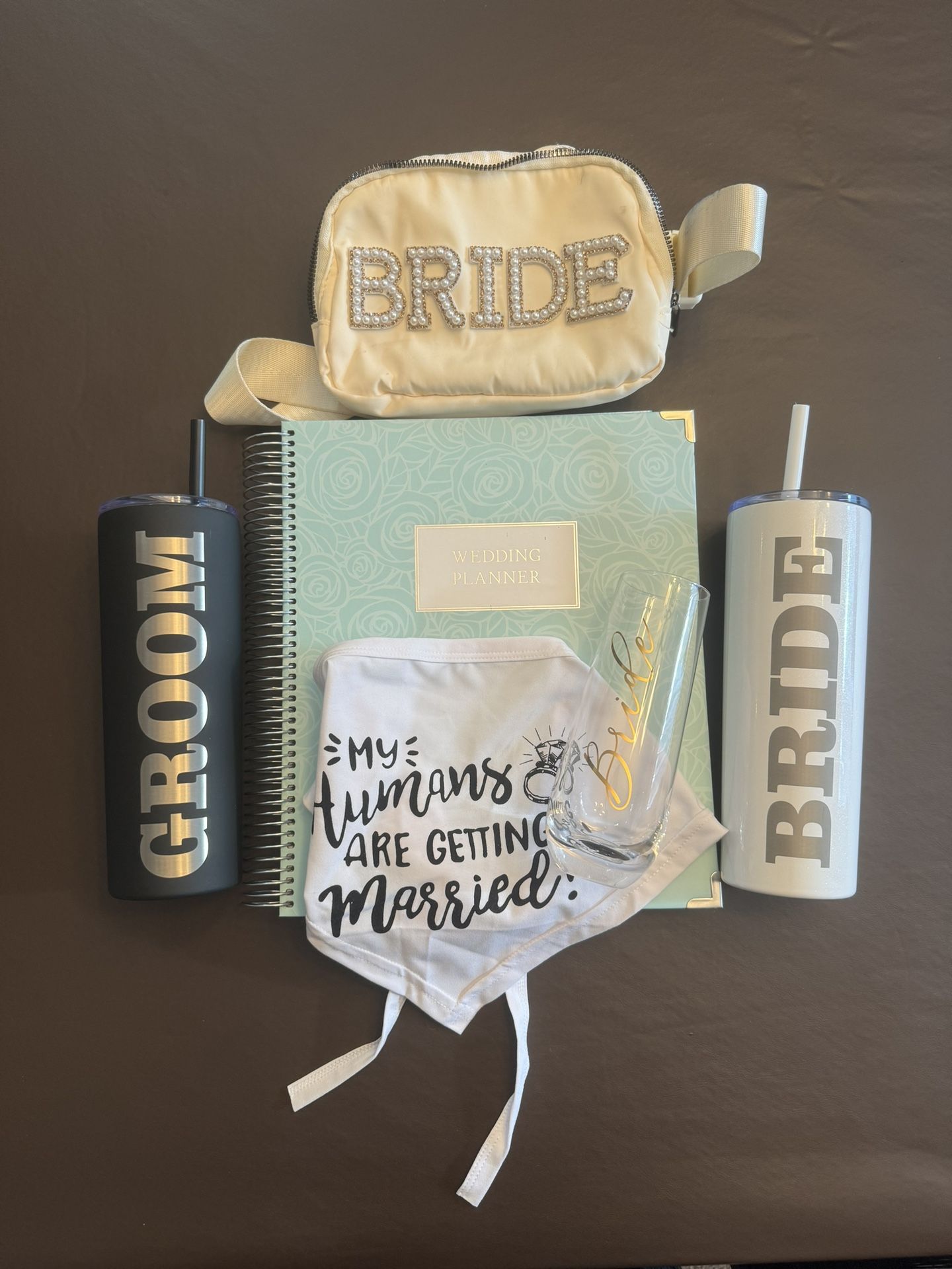 Bridal Gift Package Wedding Planner Tumbler Humans Getting Married Bandana