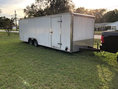 24 foot enclosed car hauler trailer