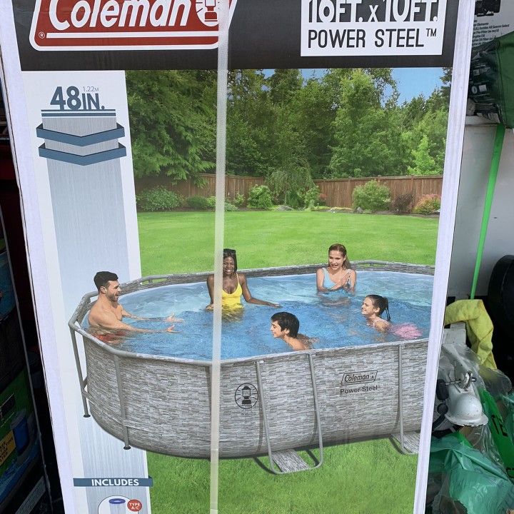 Brand NEW Coleman 16x10x4 Pool With Pump