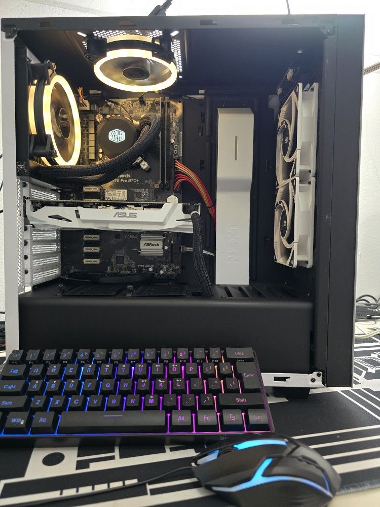 Gaming pc desktop computer intel i5-6600k, gtx 1060, 16 gb ram, ssd, hdd, keyboard and mouse