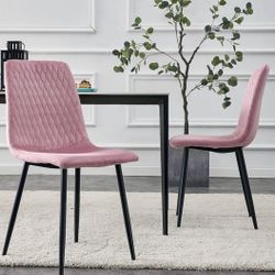 Pink Velvet Dining Chairs