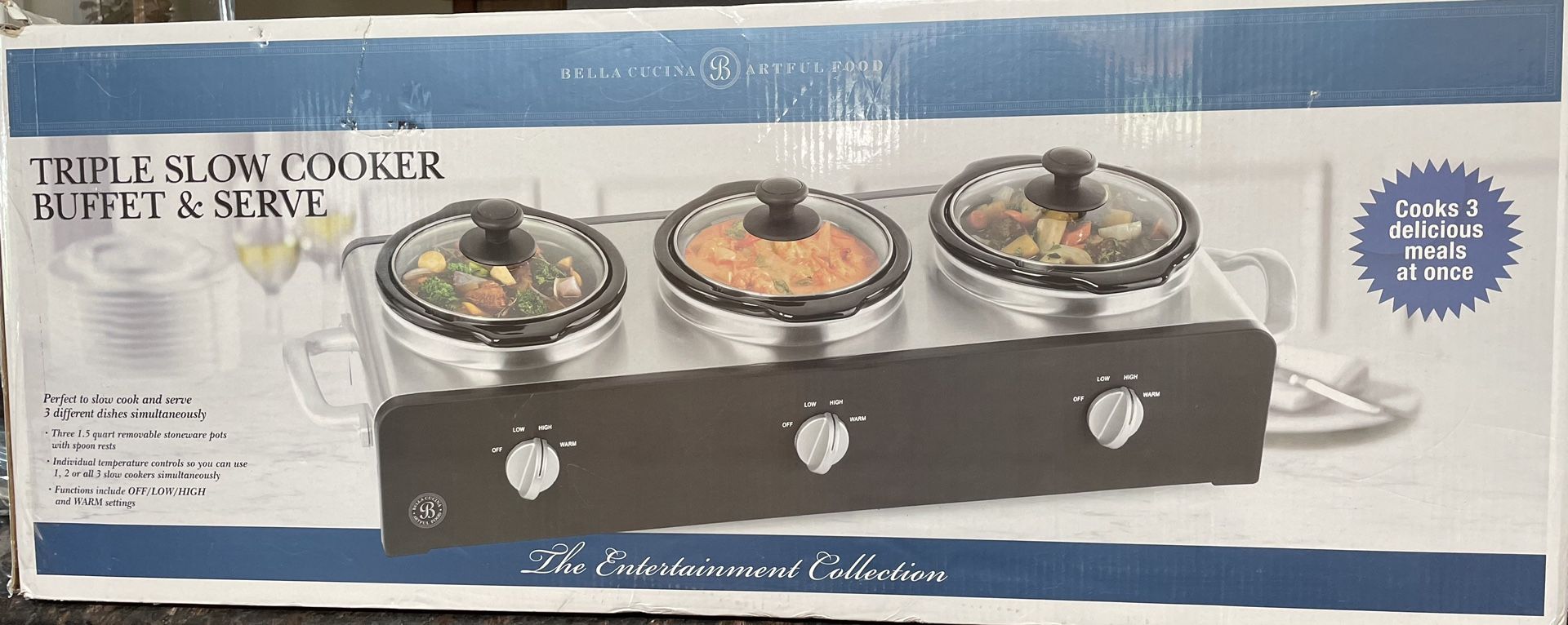 Triple Slow Cooker Buffet $ Serve