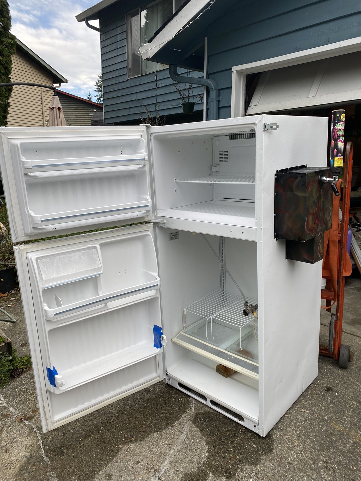 FREE Kegerator Full Size Fridge With Co2 & Tap 