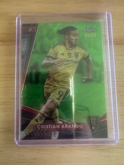 2024 Topps MLS Chrome Cristian Arrango #160 Neon Green 40/99 Real Salt Lake