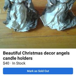 Beautiful Fabric Angels Candle Holders