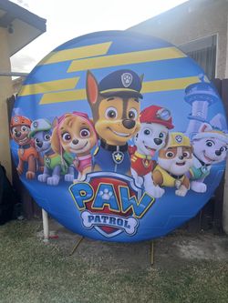 7.2 Ft Paw Patrol Birthday Backdrop