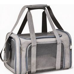 Pet Carrier Travel Bag – Soft Sided with Mesh Windows