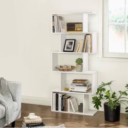 White Wooden Bookcase 