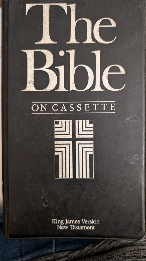 The Bible On 12 Cassette IV - King James Version, New Testament By Hosanna 1985. With Bible listening, you can listen to god-spoken word almost anywhe