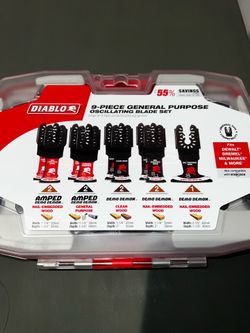 9-piece Universal Fit General Purpose Oscillating Blade Set