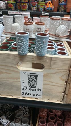 talavera shot glass $7 each $66 doz/