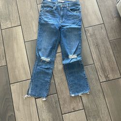 Levi Strauss Denim Jean High-Rise Crops size 28