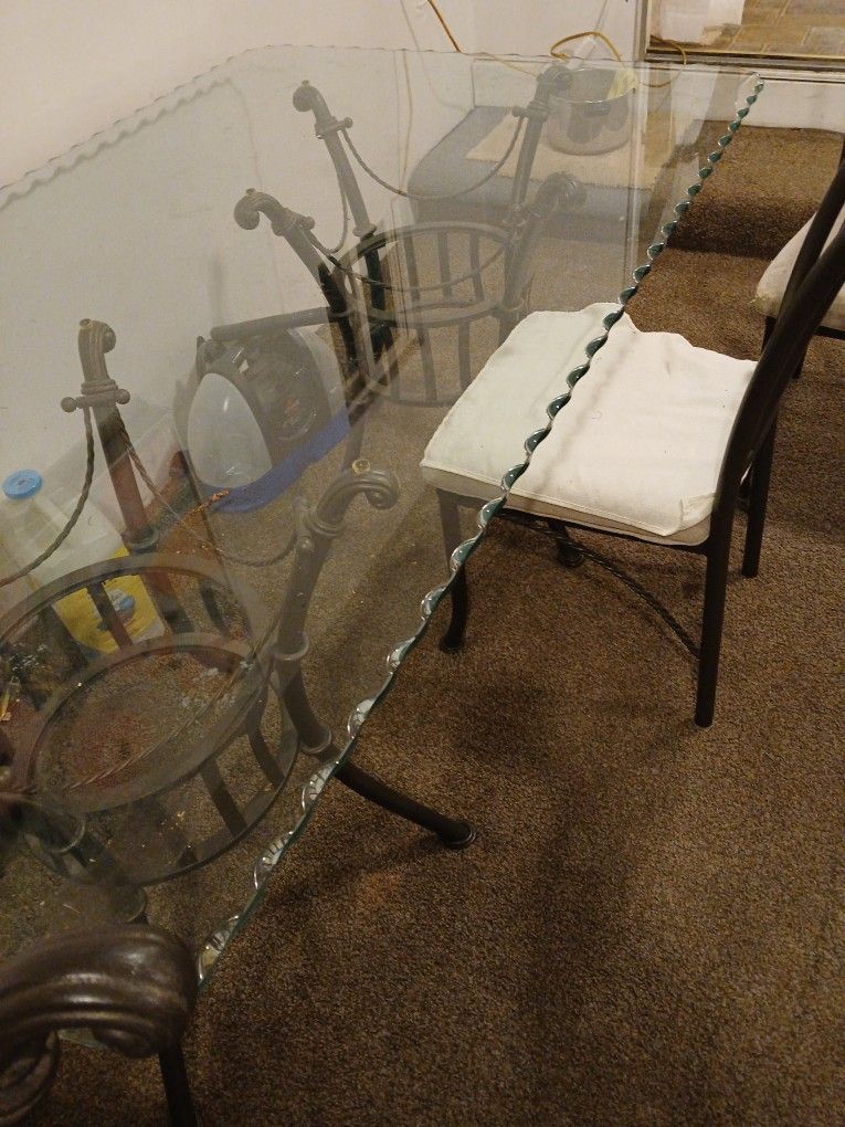 Glass Top Dinning Table