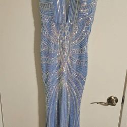 Beautiful Baby Blue Mermaid Dress