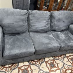 Two Piece Couch Set. 3 Seat Sofa Bed + Two Seater