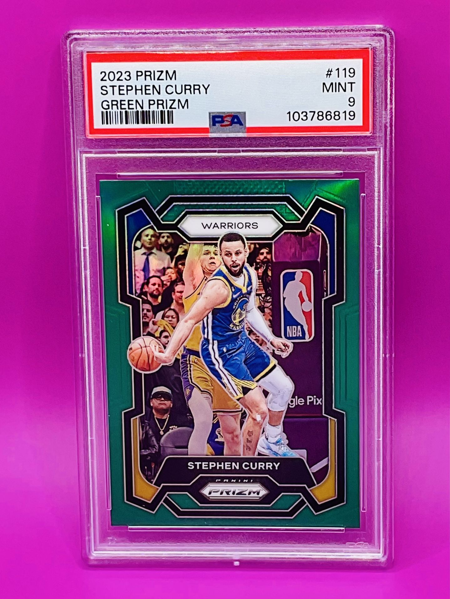 2023 Panini Prizm Stephen Curry Green Prizm – PSA 9 (Mint) 🔥