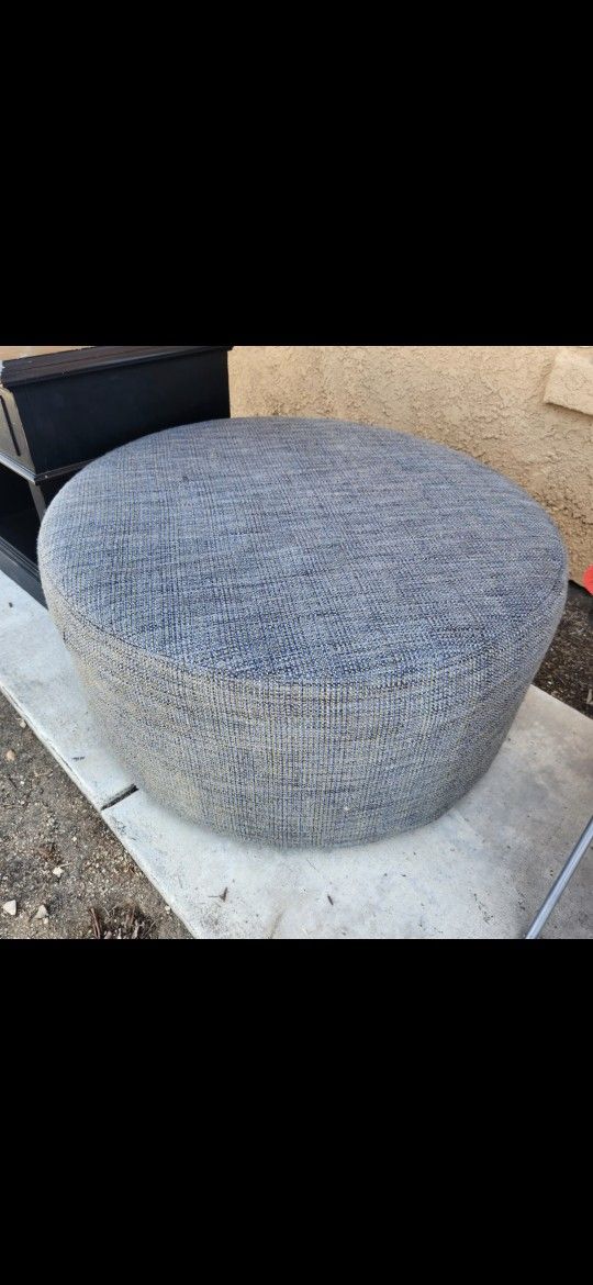 Large 40" Grey / Blue Sofa Ottoman