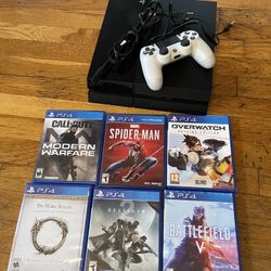 Sony Playstation 4 PS4 500GB Black CUH-1001A Console System Bundle - Tested