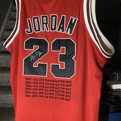 Mitchell And Ness Jordan Autographed MVP Years Stitched In Rare!