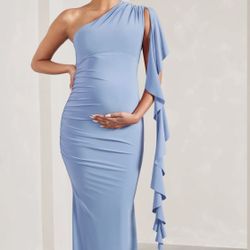 Club L London Blue Maternity Dress US-10