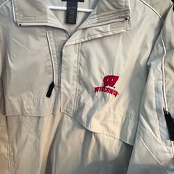 Wisconsin All Weather Jacket-very classy. Size XL. Vented with 1/2 zip pullover