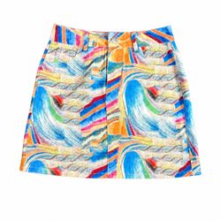 Women’s Abstract Print Mini Skirt – Size Small