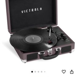 Brown Victrola Record Player