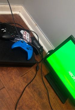 XBOX ONE with monitor and two controllers $250 obo