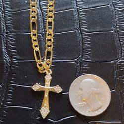 22" Cross Pendant And Chain Set 