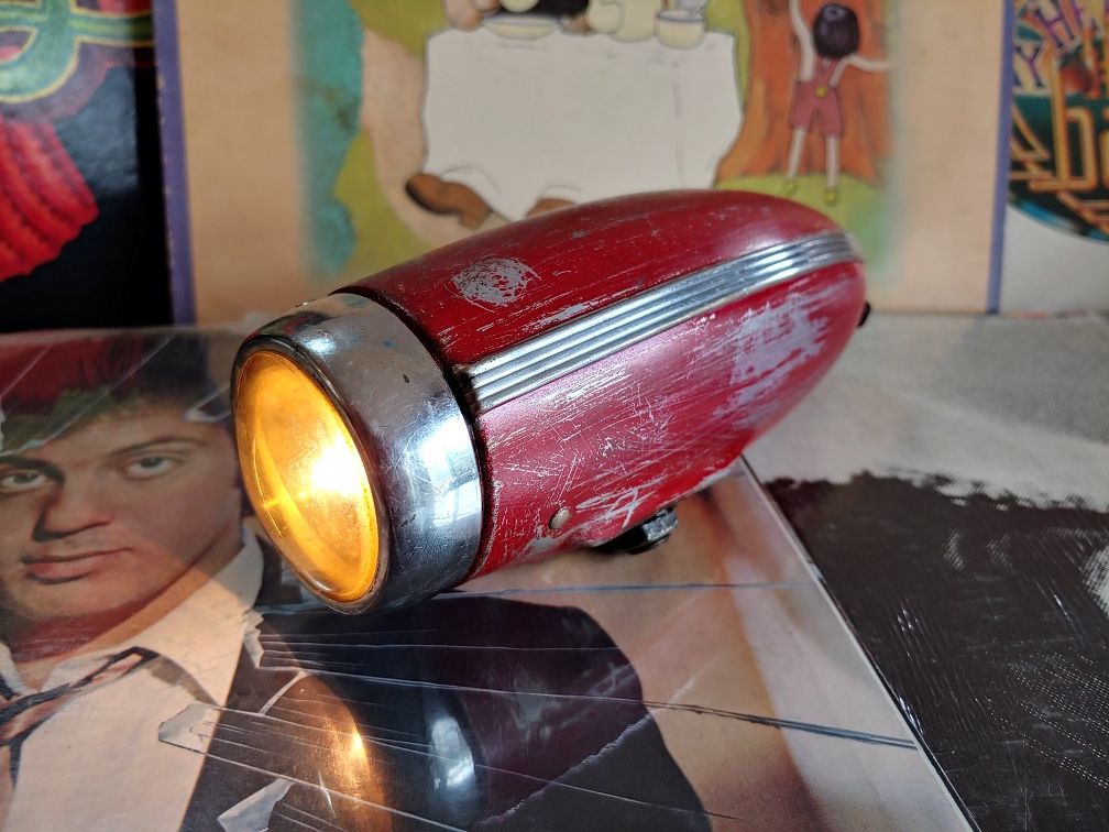 Vintage Bicycle Fender light WORKS 1930s 1950s Fat DELTA Torpedo bike