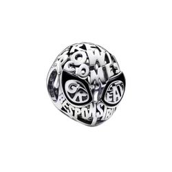 Pandora Marvel Spider-Man mask sterling silver charm with black enamel