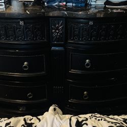 King Size Bed Frame With Mattress Dresser 