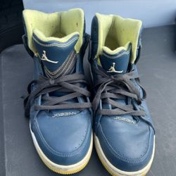 Jordan Men’s High-Top Basketball Shoes US 11.5 (2012 manufacture) Leather Blue