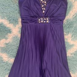 Purple Dress With Rhinestones 