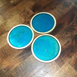 Resin Ocean Coaster Sets