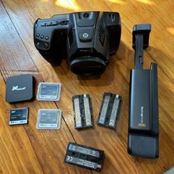 Blackmagic Pocket 6K Pro Camera Bundle - 3 Batteries, Battery Grip, 3 CFast Card