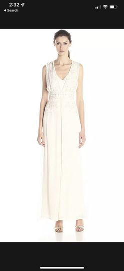 New French Connection Women Beaded Sleeveless Wedding Formal Dress Size 10