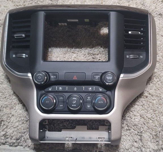 2019- 2023 Dodge Ram 1500 Center Dash & Climate Radio Trim Bezel W/ Air Vent OEM