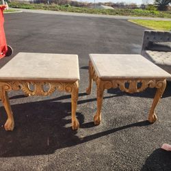 two side tables and coffee table