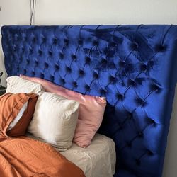 Upholstered Royal Blue Bed