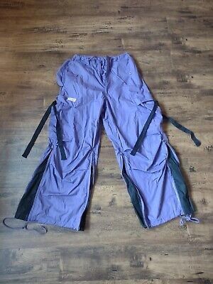 UFO Pants With Expandable Bottoms (Purple & Black) - X-Small - Unisex