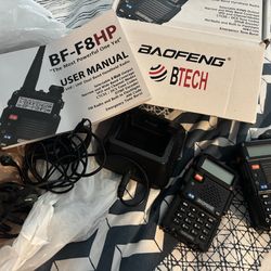 2 baofeng radios and accessories for $50