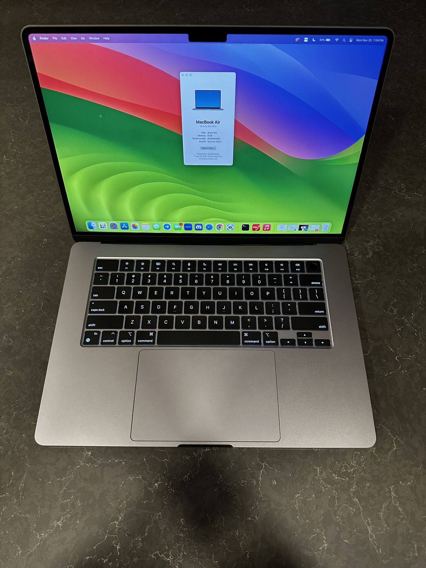 Apple - MacBook Air 15-inch Laptop - M3 chip - 8GB Memory - 512GB SSD - Space Gray
