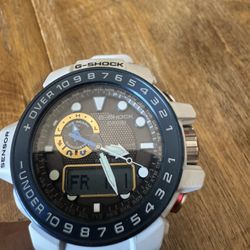 Used Good Condition G-SHOCK GULFMASTER GWN-1000E-Electric Wave Solar, White No Box Cash Or Bitcoin Only