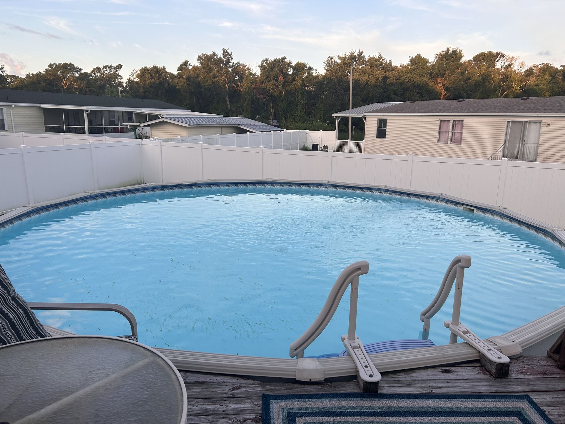 Above Ground Pool And Deck