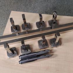 Two 2' Towel Racks and Two Matching Toilet Paper Holders