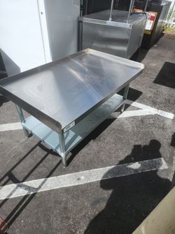 Equiment Stand With Galvanized Undershelf 30 X 48. 16 Gauge