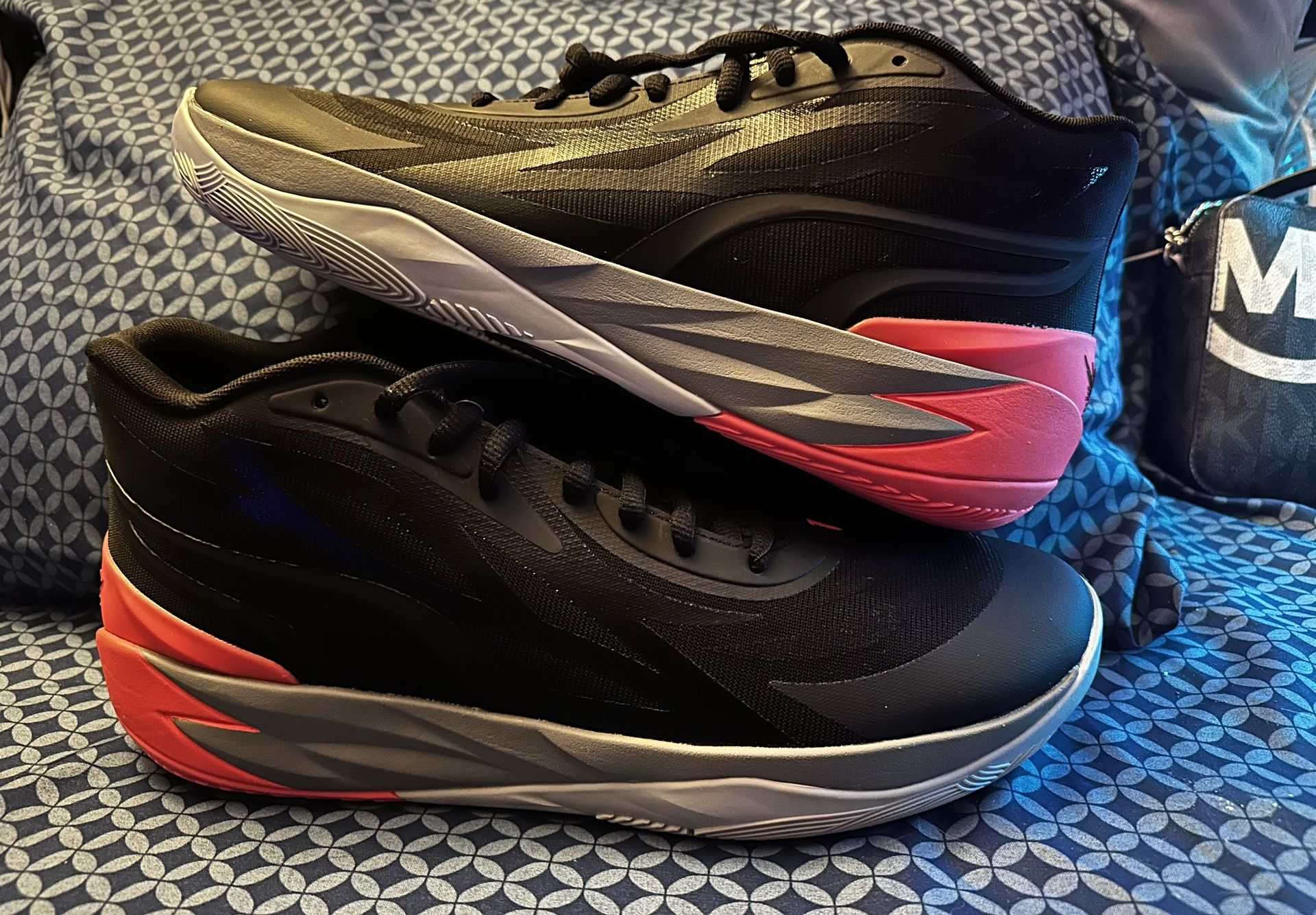 NEW Mens Size 14 Puma LaMelo Ball MB.02 Puma Black Sunset Glow