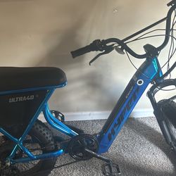 Hyper Bicycles 20" Ultra 40, 36V Electric Bike, Adult Ages 13+, 250W Motor, Blue
